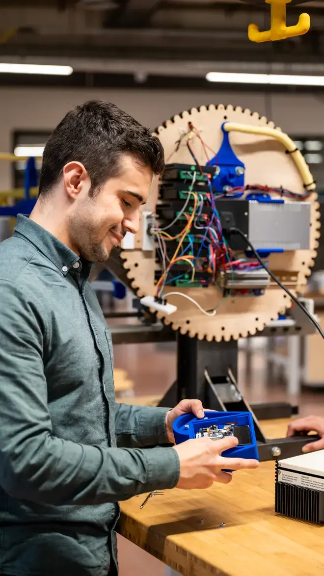 Engineering - student aan het werk