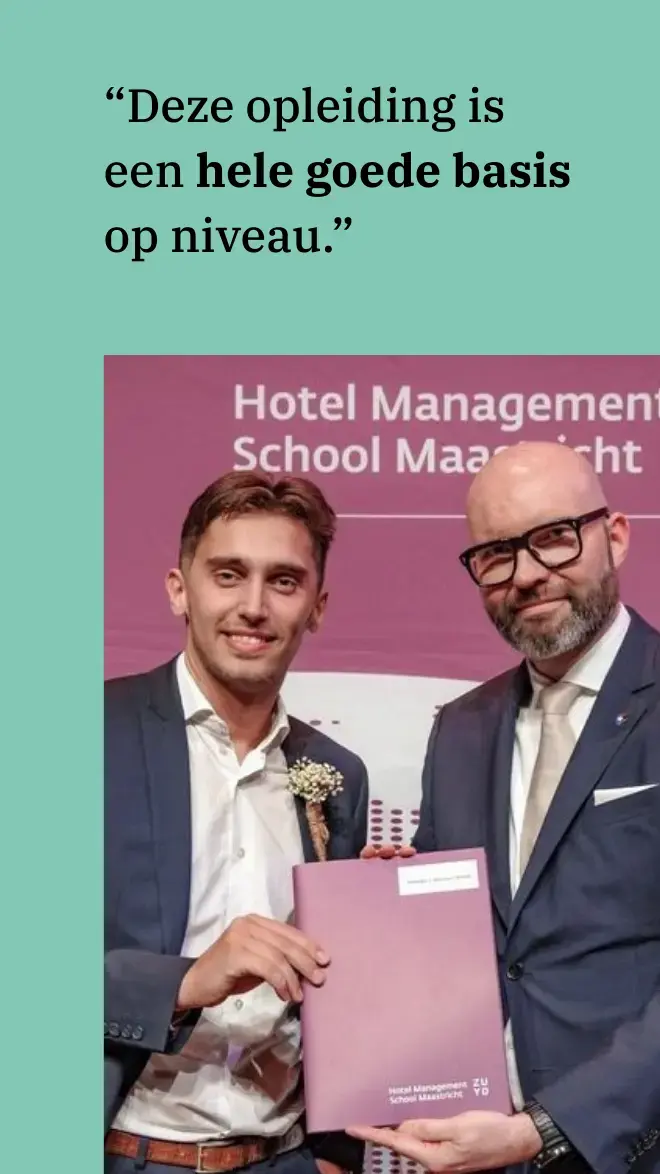 Hotelschool Maastricht oud student quote