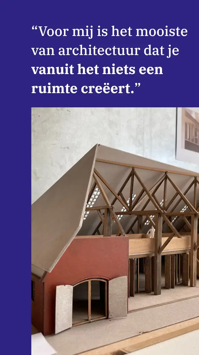 Vormgeving architectuur oud student quote