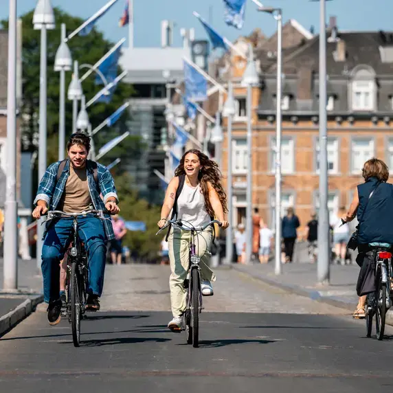 Fiets Stad Oversteken Zuyd Hogeschool Internationaal