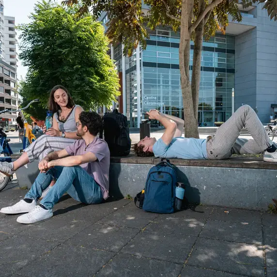 Stad Fietsen Zonlicht Zuyd Hogeschool Internationaal